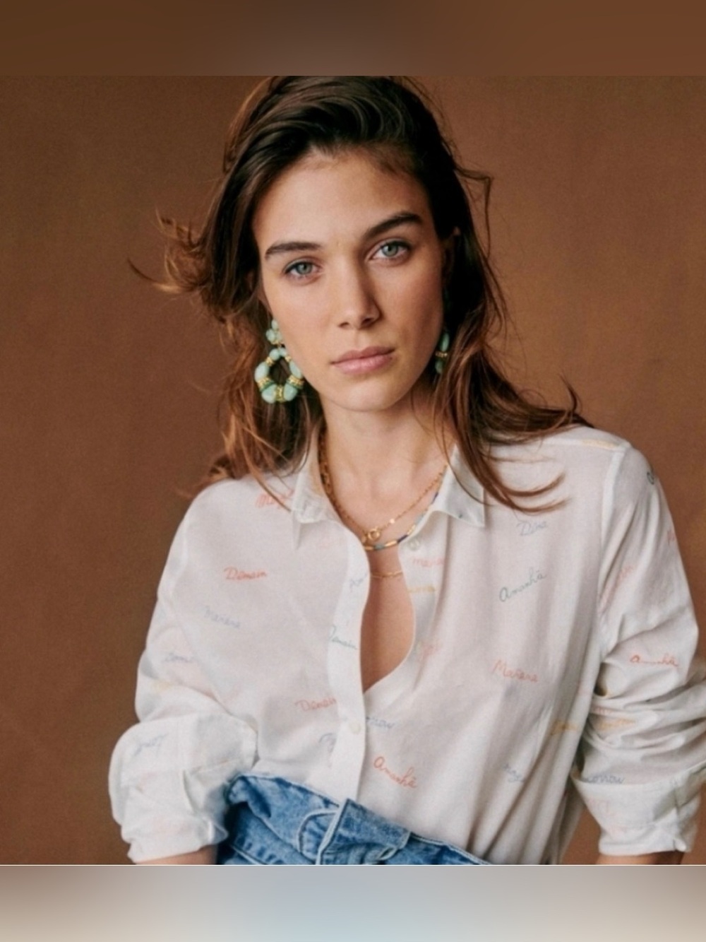Sezane Pierro Demain Button Down Shirt Women’s Size 2 or 34 - Picture 7 of 8